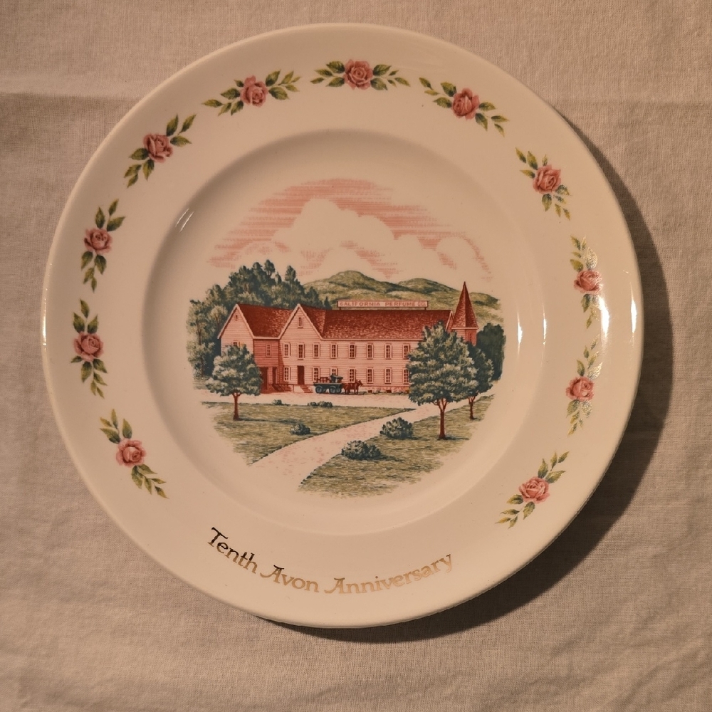 Avon Tenth Anniversary Decorative Ceramic Plate